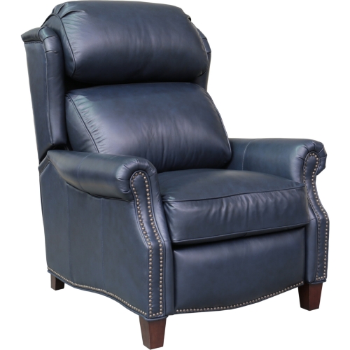 Meade Manual Recliner in Shoreham Blue Leather